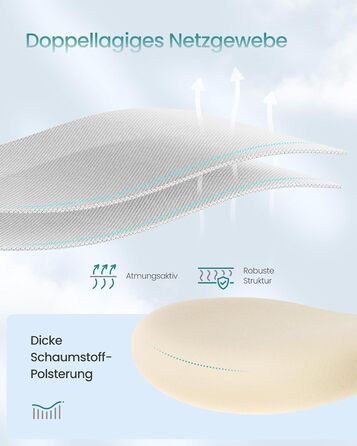 Ергономічне офісне крісло SONGMICS, стілець для роботи, комп&39ютерне крісло, регульований поперековий відділ та підголівник, вантажопідйомність до 150 кг, регульована висота, колір &quotголубий сірий&quot OBN066GD01