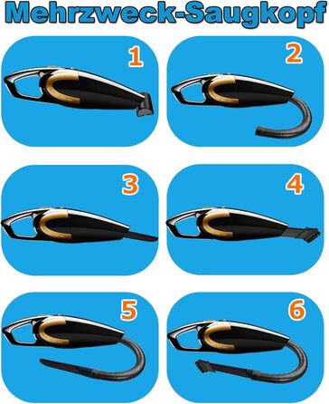 Ручний пилосос, 16000Pa ручний пилосос Переможець тесту акумулятора без мішка, 120W автомобільний пилосос Потужний міні пилосос дл