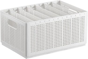 Коробка для зберігання штанів SIXRUN, розділена коробка для зберігання одягу, органайзер для шафи, ефективне сортування одягу для спальні, гардероб, складний органайзер для шафи (великий 7)