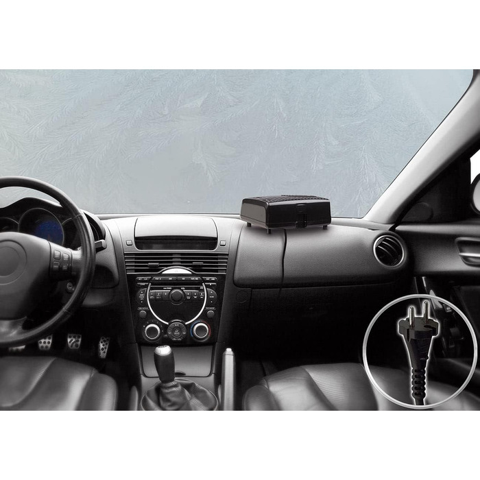 Автомобільний обігрівач AGT Електричний керамічний допоміжний обігрівач, 2 режими нагріву, 1850 Вт, 230 В (електричний автомобільний обігрів вікон, електричний обігрів лобового скла, настільна розетка)