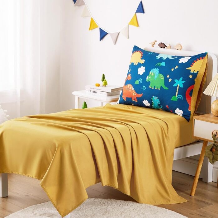 Дитячий комплект постільної білизни для хлопчиків, 4-компонентний м'який комплект постільної білизни для дитячого ліжечка з ковдро