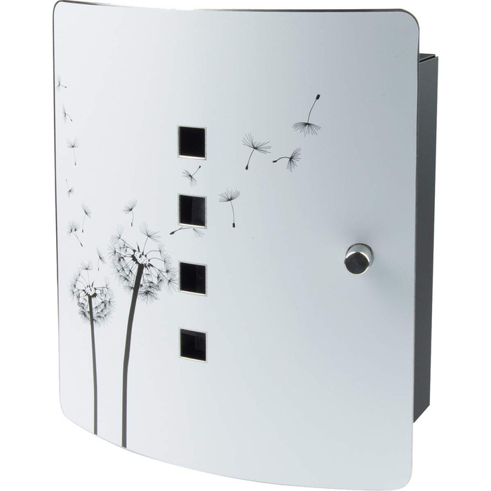 Шкатулка для ключів Burg Wchter 38950 6204/10 Ni з мотивом кульбаби, чорна / нержавіюча сталь, Uni