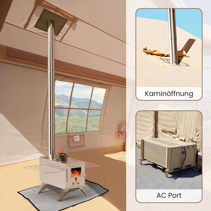 Надувний намет для кемпінгу, намет для активного відпочинку, надувний намет для глемпінгу з водонепроникної тканини Оксфорд, повітряні намети для глемпінгу, різні варіанти, 6 осіб тент