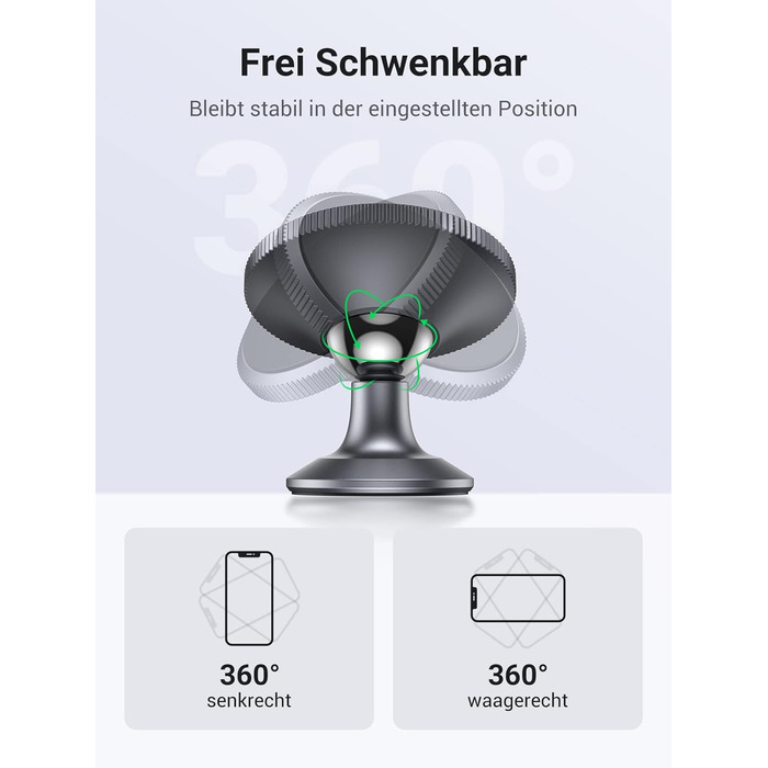 Тримач для мобільних телефонів Автомобільний магнітний тримач для мобільних телефонів Магнітний тримач для мобільних телефонів 360