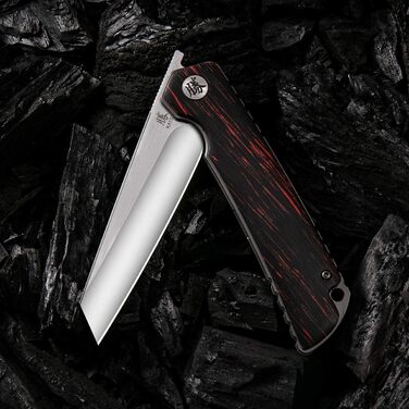 Складаний ніж кишеньковий ніж з ручкою G10, одноручний ніж для виживання на відкритому повітрі зі сталевим лезом D2 зі шкіряними п