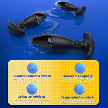 Набір з 3 анальних плагів yewuzer, для чоловіків і жінок