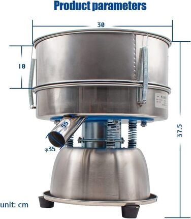 Автоматична просіювальна машина HACSYP, машина для просіювання з нержавіючої сталі, електрична вібраційна машина для просіювання, 40 сіток для борошна, частинки порошку