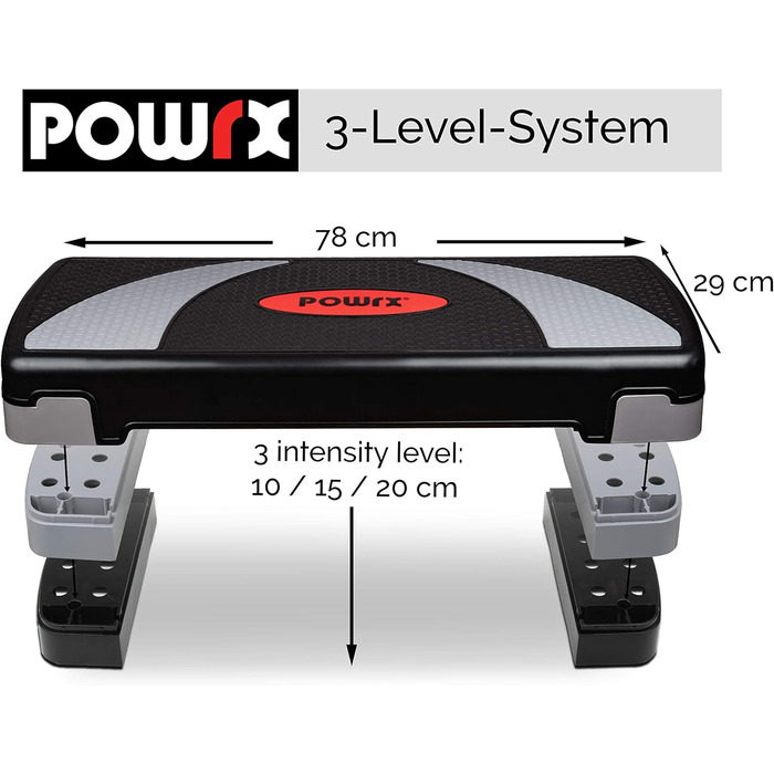 Включаючи тренування Домашній тренажер, 3-рівневе регулювання висоти Домашній степер для домашнього використання Степ-лава, тренажерний зал, аеробна степ-дошка