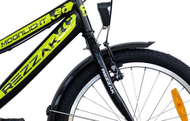 Дюймовий дитячий велосипед, велосипед для хлопчиків, 20 дюймів, гальмо-ножки, розмір рами 33, чорний/зелений, НОВИНКА-041, 20-