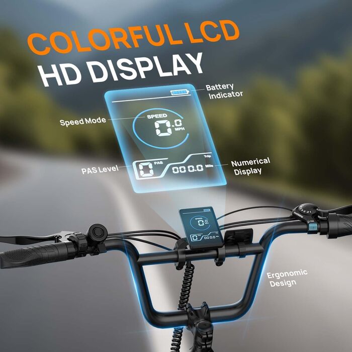 Дорослий електровелосипед, 20 x 3.0-дюймовий електричний велосипед із товстими шинами для міських поїздок, змінний акумулятор 48 В 13 Аг, запас ходу до 100 км, двигун 250 Вт із РК-дисплеєм, 7-швидкісний електричний велосипед для чоловіків та жінок, чорний