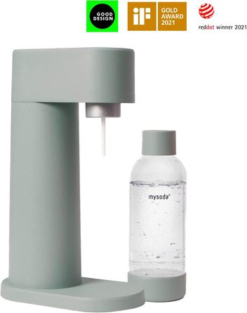 Деревний поновлюваний деревний композитний виробник газованої води з пластиковою пляшкою без BPA об'ємом 1 л (без балона CO2) - Шавлія зелена (голуб)