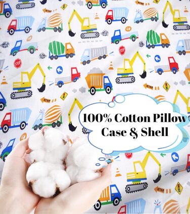 Дитяча подушка та наволочка - 33x45 см М'яка подушка з органічної бавовни для дітей для сну - Подушка для малюків від 2 років, що