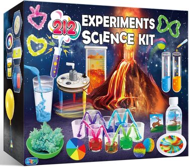 Набір для експериментів UNGLINGA 212 для дітей, набір для конструювання з хімії, набори для експериментів, набір для хімії, іграшка для наукового проекту, подарунки для хлопчиків та дівчаток