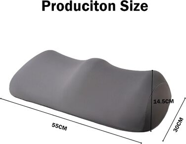 Подушка для підняття ніг, валик для колін та подушка для ніг з піни з ефектом пам&39яті, ергономічна подушка для положення колін та ніг, подушка для колін для тих, хто спить на боці (темно-сіра)