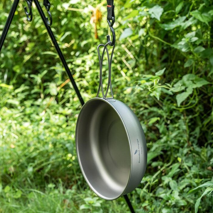 Кемпінгова сковорода 18 см Сковорода зі складною ручкою Ультралегкий дорожній посуд на 1 особу Посуд для пікніка Портативна тарілк