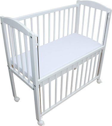 Дитяче ліжко Micoland Mobile Bed Bed 90x40 см з масиву дерева з матрацом та водонепроникним захисним чохлом