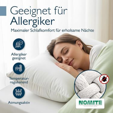 Пухова подушка Beautissu 40x80 80x80 Пухова та пір&39яна подушка, 100 зроблено в Німеччині Пухова подушка 40 x 80 см Сертифіковано Oeko-Tex, Downpass та Nomite Можна прати та сушити в сушильній машині FK 40x80 см (1 упаковка)