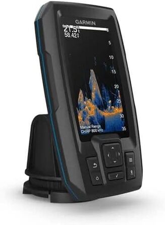Дисплей ехолота Striker Vivid розміром 4 дюйми, ехолот вбудований Chirp і ClearV, включаючи перетворювач Yes, GT20-TM