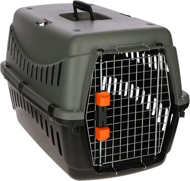 Транспортний ящик Kerbl Eco (Д x Ш x В 60 x 40 x 38,5 см, з мискою для води та ручкою для перенесення, високоякісні металеві дверцята) 80561