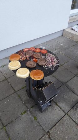 Піч-ракета Fire World з грилем 5 мм, система підключення до мережі, виготовлена з міцної сталі товщиною 3 мм, чаша для вогню, барбекю, дров&39яна піч-ракета, кемпінг, кемпінгова плита, кемпінговий гриль. Зроблено в Німеччині.