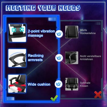 Офісне крісло масажне ігрове крісло ергономічне з поперековою підтримкою комп'ютерне офісне крісло з підголовником масажна подушка