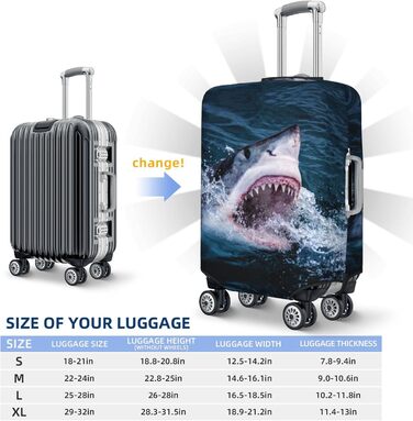 Чохол для валізи BAFAFA з принтом Морський бриз, захисний еластичний чохол від подряпин та пилу для багажу, чорний, розмір 90