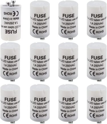 Стартер SRunDe 12 шт. люмінесцентна лампа 4-65 Вт 1A 85-265 В T5/T8 стартовий набір манекен стартера