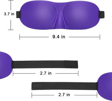 Маска для сну, зручна, регульована, 3D контур, підходить для чоловіків і жінок, 4 шт. и