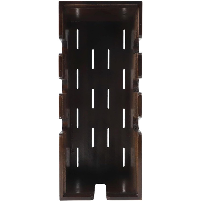 Дерев&39яна коробка для зберігання кабелів з відкритою конструкцією для організації проводів, телевізійних приставок та невеликих електронних пристроїв вдома або в офісі (темно-коричнева)