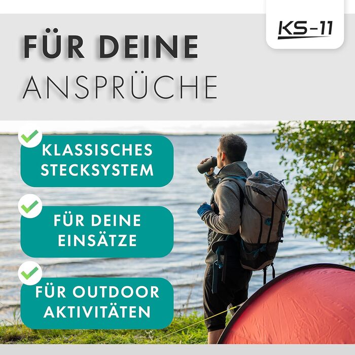Набір столових приборів Bundeswehr з 2 предметів, з нержавіючої сталі, для кемпінгу, обіднього столового набору, 6 предметів, для кемпінгу, зелено-сріблястий, 11