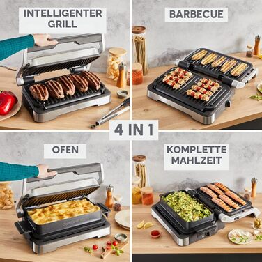 Електрогриль Moulinex Optigrill 4in1 XL гриль та піч в одному пристрої, на 6-8 осіб, 12 автопрограм, індикатор готовності, антипригарне покриття, GI784D