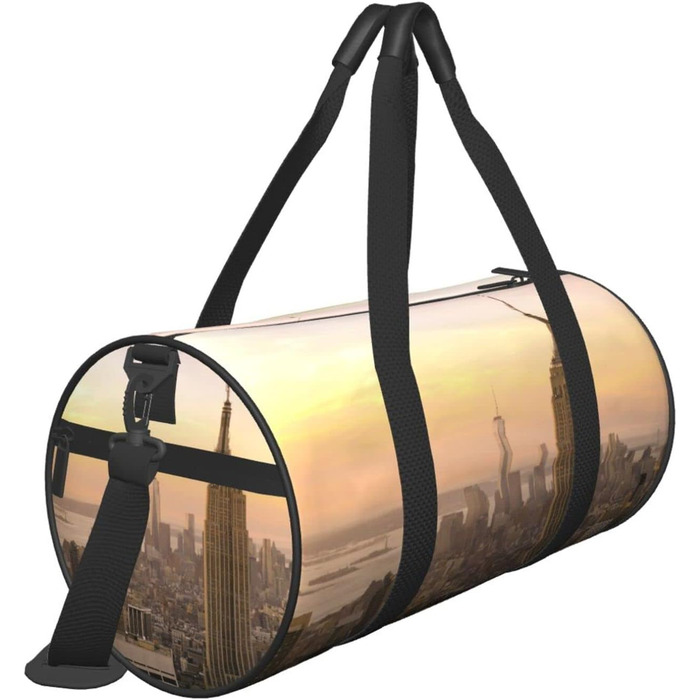 Велика спортивна сумка-мішок для подорожей Емпайр Стейт Білдінг, міцна та об'ємна, чорного кольору, універсальний розмір