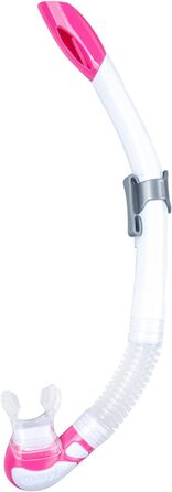 Набір для сноркелінгу Mares Wahoo Neon Combo для дорослих, силіконова маска, напівсуха трубка з клапаном, ідеально підходить для сноркелінгу та підводних досліджень, рожево-білий прозорий