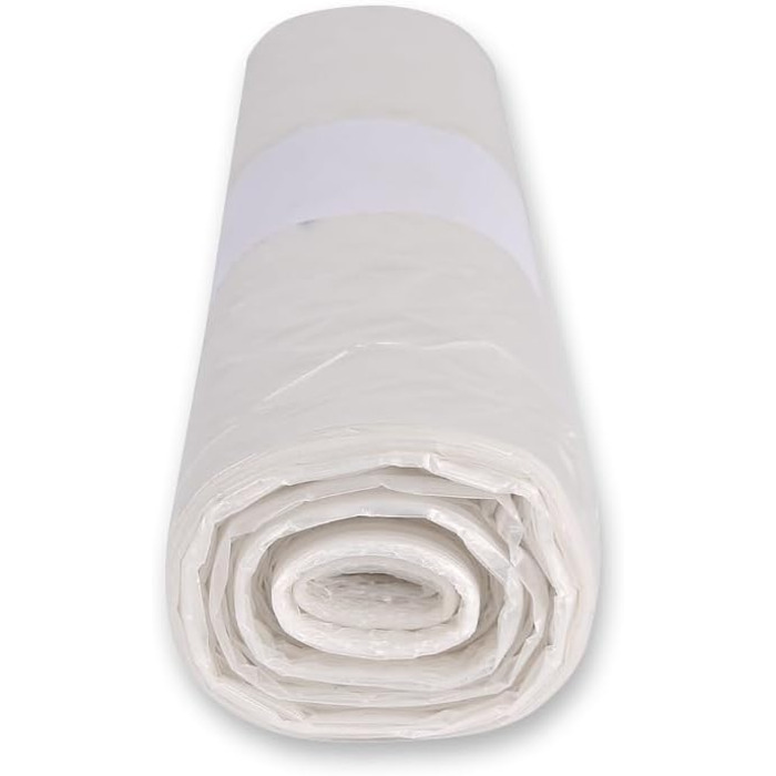 Сміттєві пакети Franz Mensch HygoClean Premium, 120 л, прозорі HDPE, у рулоні, 500 штук, водонепроникні сміттєві пакети 70 см x 110 см, стійкий до розриву сміттєвий пакет з плівки HDPE, ука (упаковка 500 шт.) Прозорі