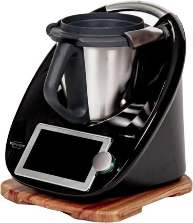 Розсувна дошка MB Manufaktura Barel для Thermomix TM6 TM5 Дошка для Thermomix виготовлена з деревини дуба без зусиль переміщення без пошкодження ваг - стійка підставка за рахунок гасіння вібрації Преміум - Дуб