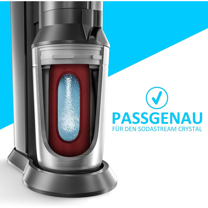 Преміальна пляшка з нержавіючої сталі 0,6 л ПРОСТО ВІЗЬМІТЬ З СОБОЮ сумісна з SodaStream Crystal - Безпечний для вуглекислого газу - Можна мити в посудомийній машині - Пляшка для пиття з нержавіючої сталі - Червоне порошкове покриття