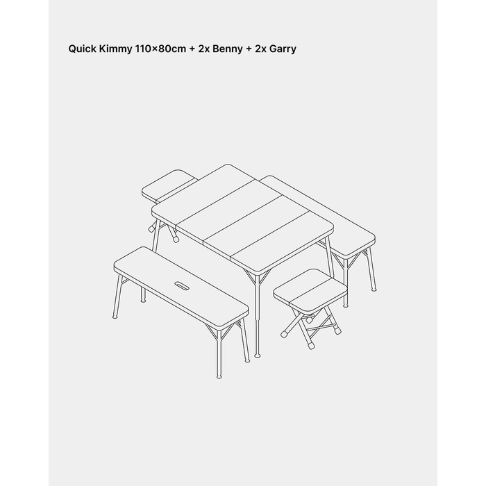 Доступний у 3 розмірах) - портативний розкладний стіл зі складною бамбуковою стільницею, регульована висота, світло-коричневий