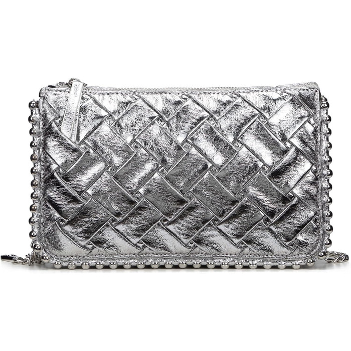 Жіноча шкіряна сумка-клатч з леопардовим принтом, вечірня сумка-конверт, сумка-сумка, весільна сумка, сумка через плече, з шипами, сумка на ланцюжку для весілля, випускного вечора, вечірки, рок-образ, срібний колір