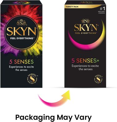 Презервативи SKYN 5 Senses, латекс-фрі, ароматизовані, 50 шт