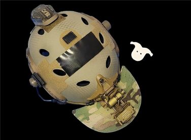 Тактичний шолом із сонцезахисним козирем, лазерне різання, сумісний з адаптером для кріплення NVG, нейлон 500D, водонепроникний, аксесуар для страйкболу/пейнтболу