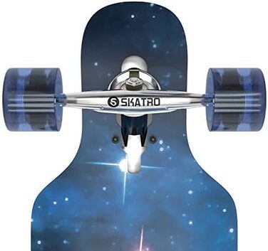 Лонгборд SKATRO Drop Through Freeride Galaxy 1 40" drop-through cruiser фрірайд 8-шаровий клен ABEC-9 безкоштовний T-Tool у комплекті повний компліт для карвінгу слайдів оригінал 2025