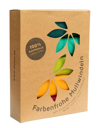 Кольорові серветки для відрижки (веселка, набір 6, 80x80 см) - Кольорові муслінові пелюшки, муслінові серветки 100 бавовна, сертиф