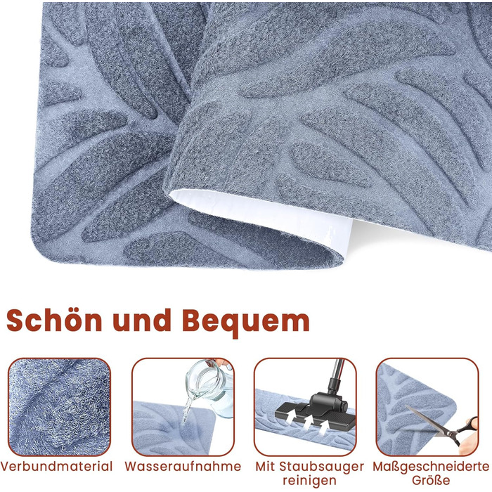 Килимки для сходів, самоклеючі килимки для сходів у приміщенні, 15 шт. , протиковзкі, ріжучі, багаторазові, захищають домашніх тварин, людей похилого віку та дітей (сірі, 55x19 см) 55 см x 19 см сірий