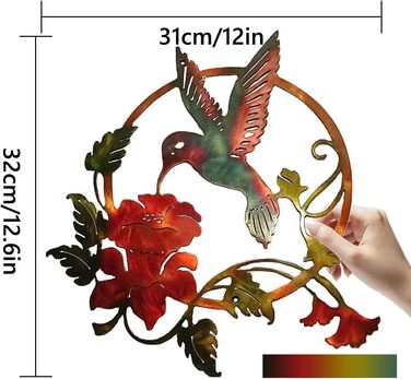 Металеве оздоблення стін MEIYIFAN, прикраса стін птахами, прикраса стін колібрі тварини 3D, для подарункового прикраси будинку в п