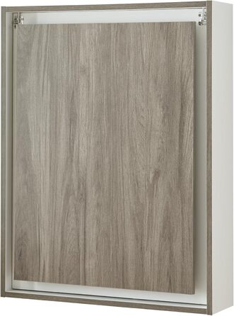 Настінний розкладний стіл Greve, розкладний стіл, настінний розкладний стіл з місцем для зберігання, настінний стіл, розкладний стіл, кухонний стіл, обідній стіл, білий/під дерево