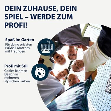 Футбольні ворота HUDORA Pro Tect Advanced Вуличні футбольні ворота з сіткою та всепогодним чохлом для дітей/дорослих Легке складання в саду Стінка воріт із застібками-блискавками та липучками, білі, 180 x 120 см