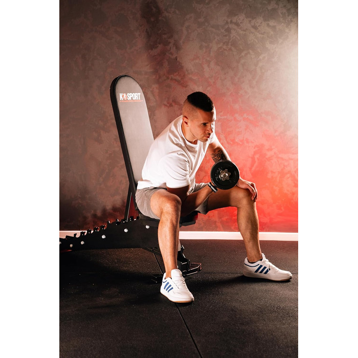 ПРОФЕСІЙНА лавка для штанги Преміальна професійна тренувальна лава, вантажопідйомність до 375 кг Багатофункціональна лава з регульованим кутом нахилу Лава з похилою та плоскою поверхнею для жиму лежачи