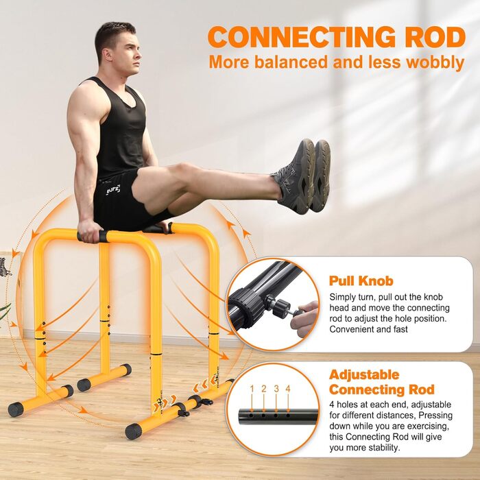 ПОЛЕГШІТЬ, ВІДНОВТЕ СВОЄ ЖИТТЯ, Станція для віджимань, турнікет, паралельні бруси, віджимання, стійка для віджимань, регульована висота, фітнес-зал, вправи, калістеніка, обладнання жовтого кольору