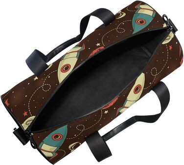 Симпатична спортивна сумка з канвасу Космічний мандрівник ідеальна для поїздок на вихідні, ручної поклажі для чоловіків та жінок, для спорту та ночівлі