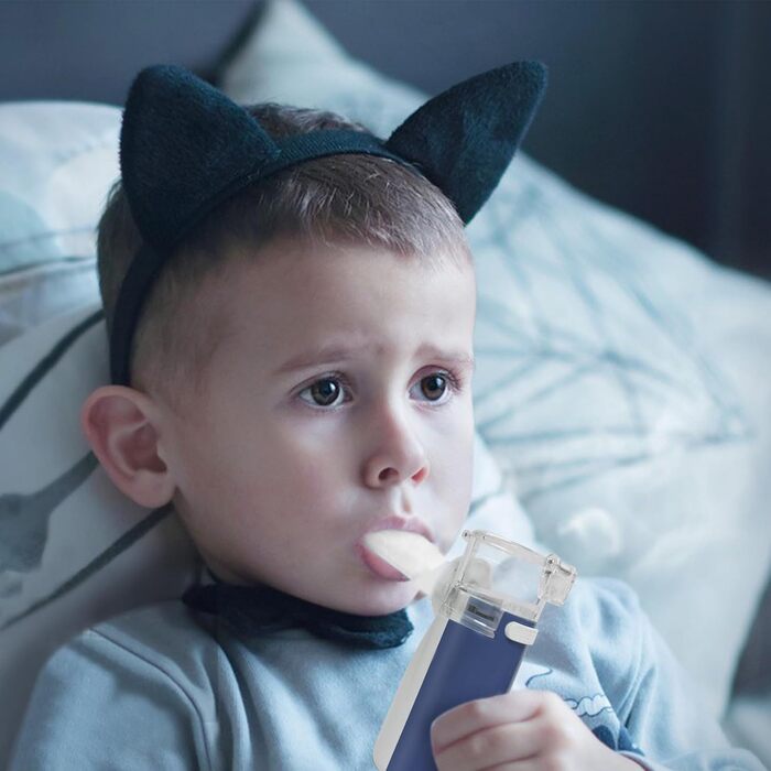 Інгалятор дитячий, інгалятор для дорослих дитячий, інгалятор небулайзер, інгалятор дитячий немовля, з маскою та насадкою від респіраторних захворювань Ефективний, підходить для сімейних подорожей (синій)